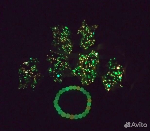 Бантики ручной работы светящиеся в темноте