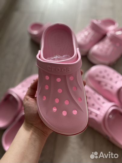 Crocs сабо женские розовые