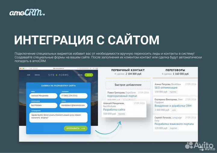Внедрение Настройка CRM amoCRM / Санкт-Петербург