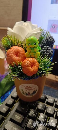 Новогодняя композиция из мыла