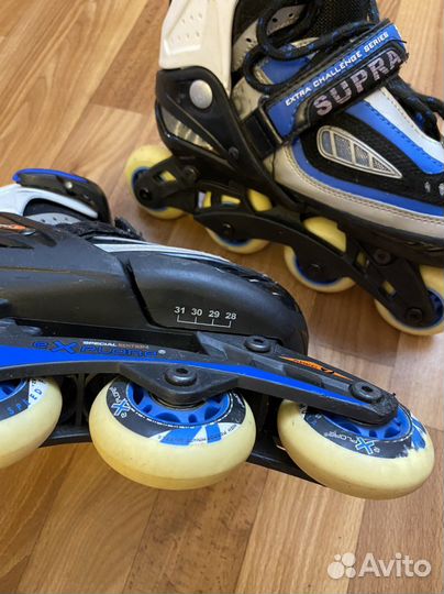 Роликовые коньки детские раздвижные с защитой