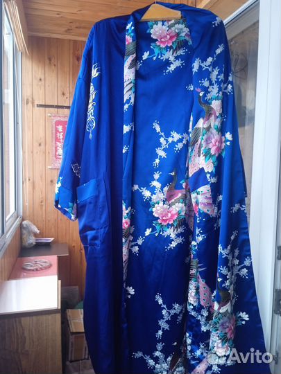 Шелковый двусторонний халат