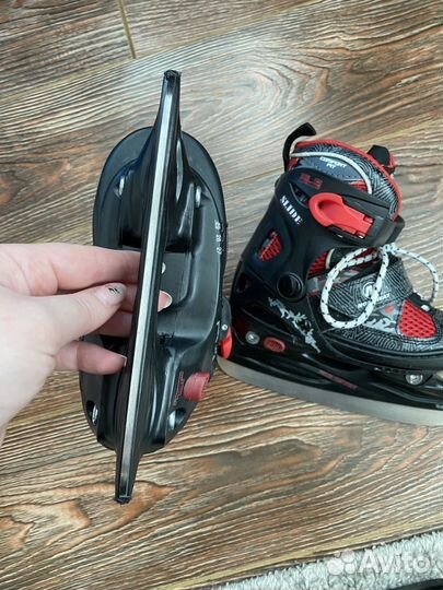 Коньки хоккейные детские раздвижные 27-30р