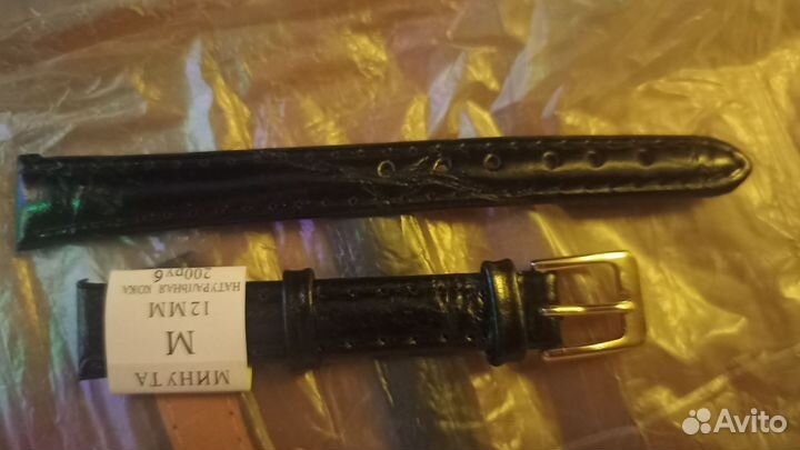 Кожаный ремень для часов