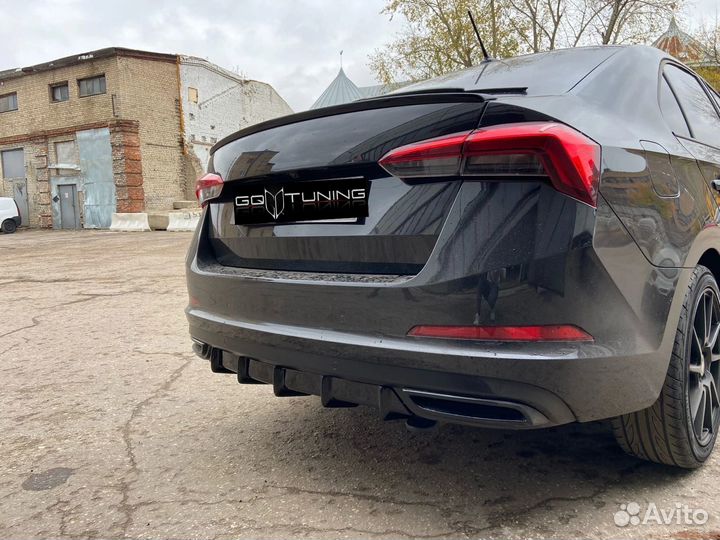 Диффузор Skoda rapid 2020 не крашеный