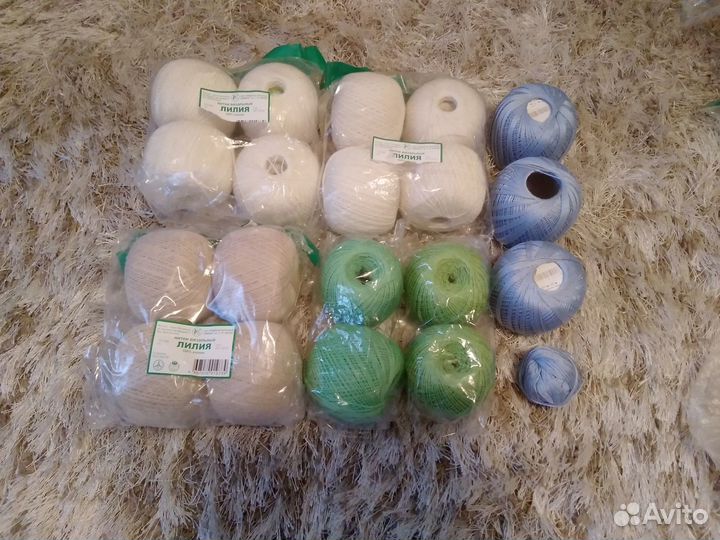 Пряжа для вязания хлопок, тонкая