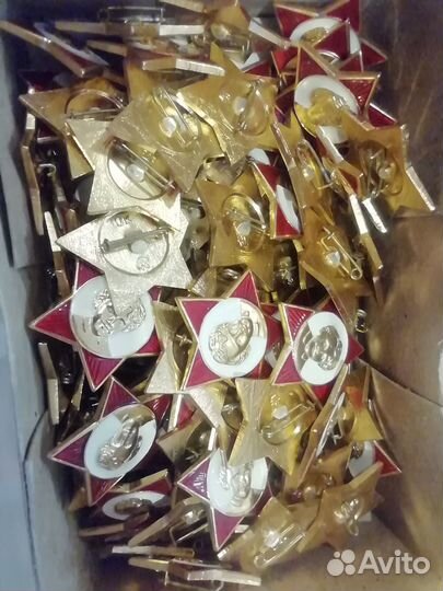 Значки опт 100 штук октябренок, звездочка