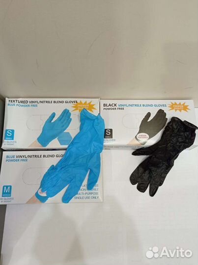 Перчатки нитрил/винил WallyPlastic