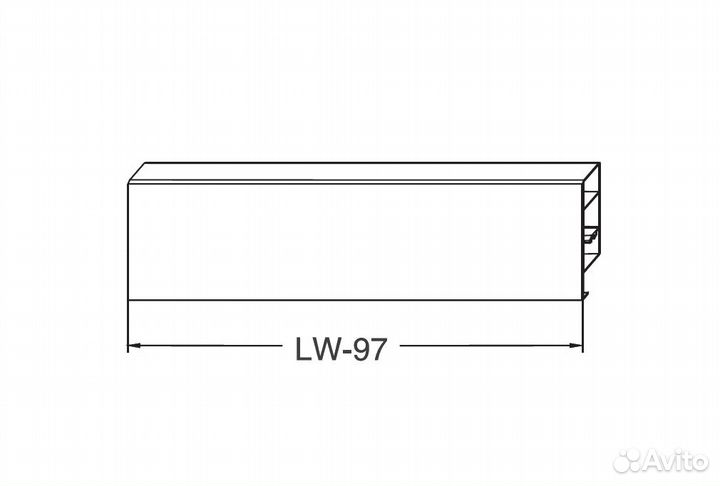 Передняя панель внутреннего ящика L1100 мм Dragon
