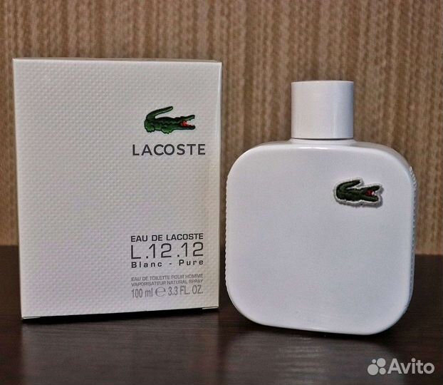 Духи мужские Лакост белые 100мл