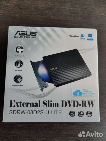Внешний оптический привод DVD-RW asus sdrw-08D2S-U