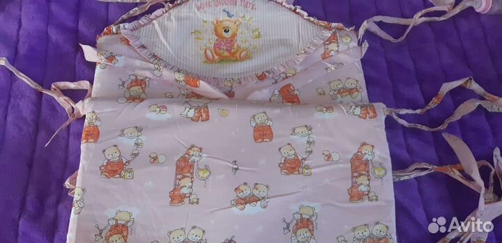 Бортики в кроватку для девочки