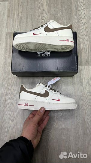 Кроссовки Nike Air Force 1 Premium White Brown