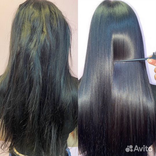 Кератиновое выпрямление волос