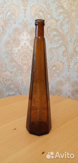 Бутылка стеклянная шаболовский завод Москва 1896 г