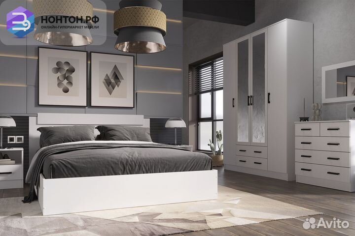 Спальня Эко белый гладкий