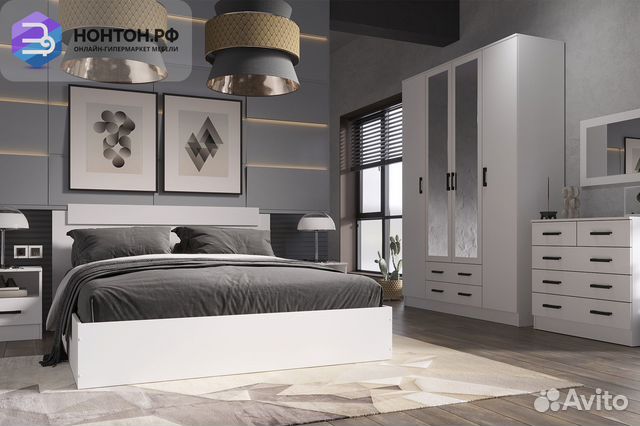 Спальня Эко белый гладкий