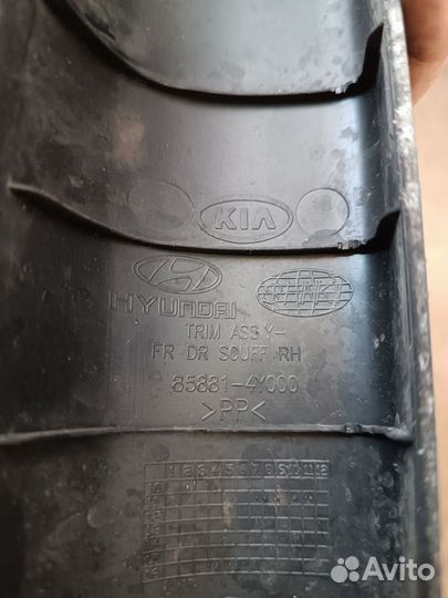 Внутренняя накладка порога правая kia rio 3