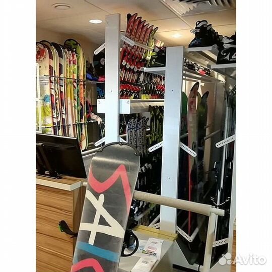 Стеллаж Премиум для детских горных лыж, двухсторонний 219х243х67см gldp-76