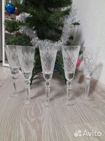 Ваза фужеры сахарница СССР хрусталь