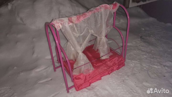 Кроватка для кукол металлическая