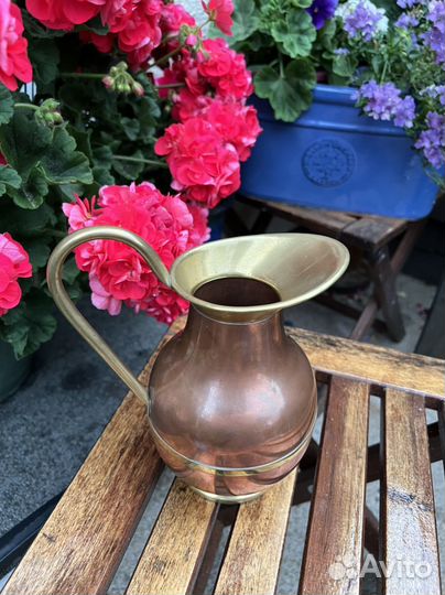 Винтажный Английский Медный Кувшин