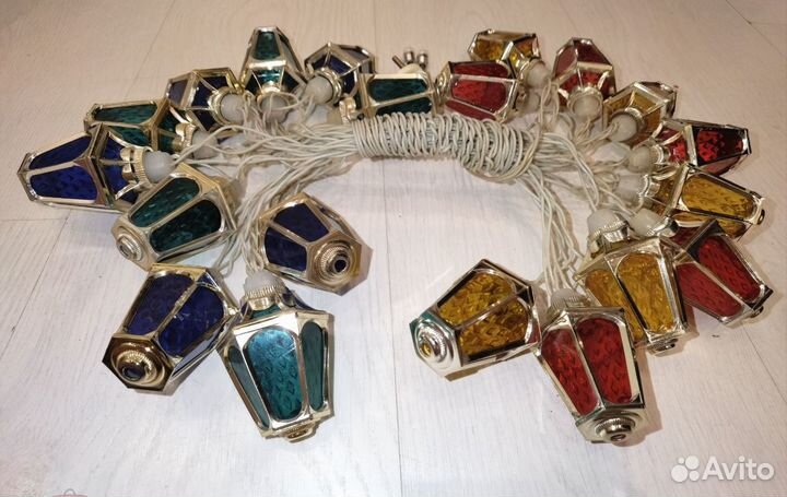 Елочная гирлянда Радуга 1 Фонарики СССР