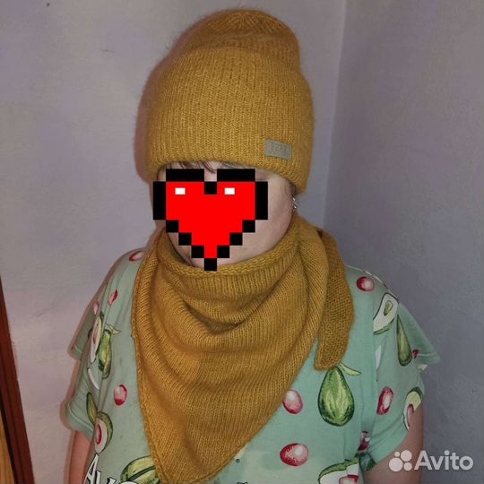 Женская шапка,комплект