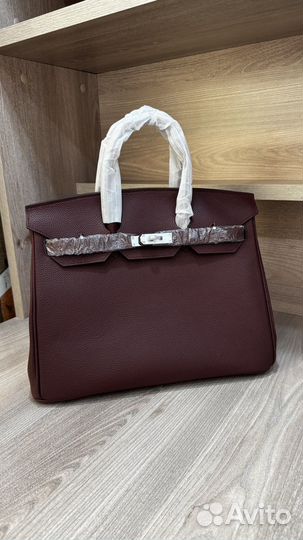 Сумка Hermes birkin 35 Серебро Натуральная кожа