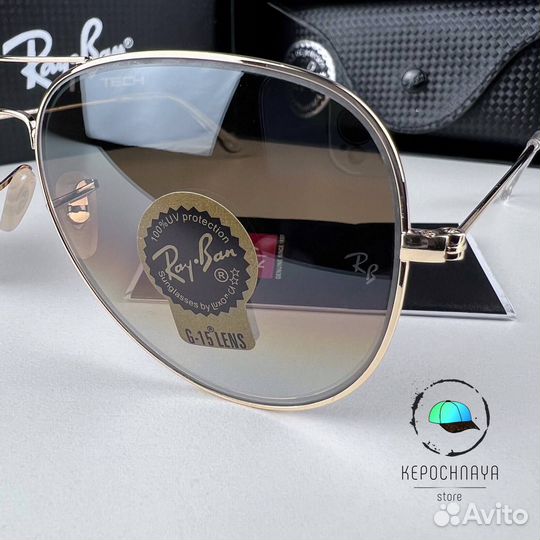 Очки Ray Ban aviator Стекло