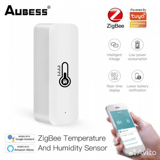 Датчик температуры и влажности WiFi / Zigbee