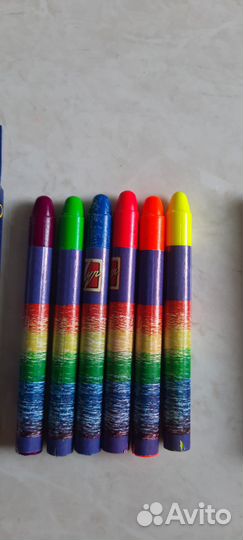 Карандаши (мелки) «флюросцентные», 6 шт