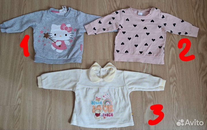Детские вещи на девочку 62-74