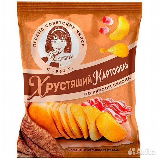 Чипсы Хрустящий картофель со вкусом Бекона 40г