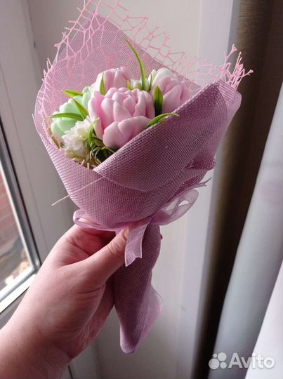 Букет цветов из мыла