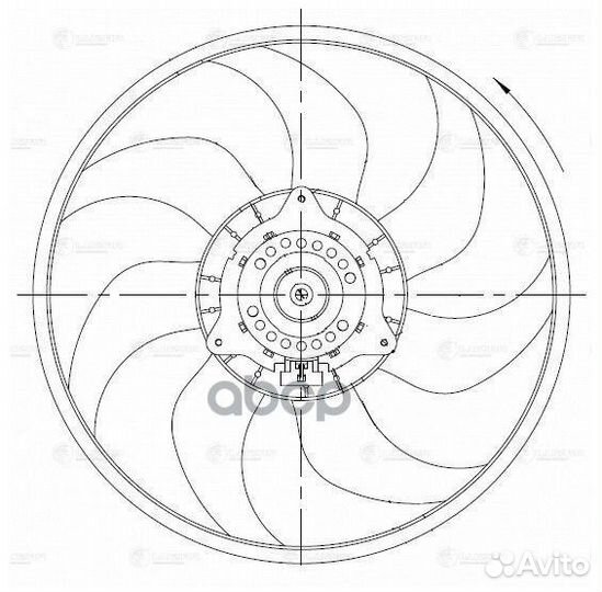 Вентилятор радиатора основного luzar LFc 1680 L