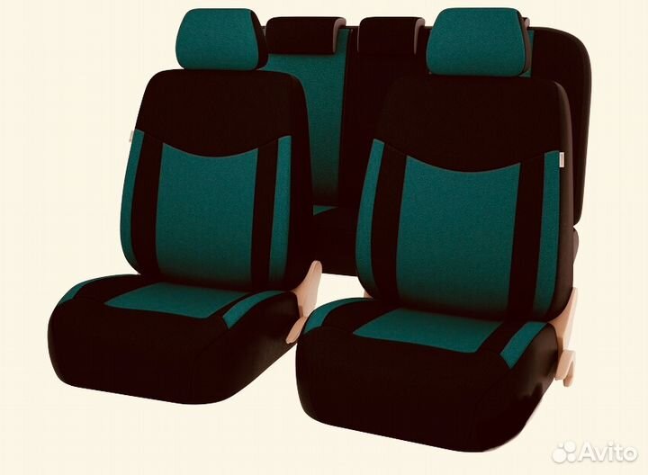 Авточехлы жаккард+экокожа Motif