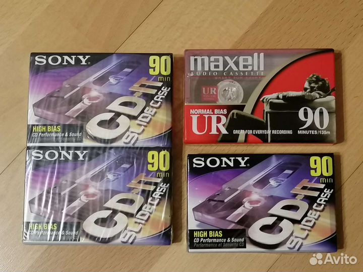 Аудиокассеты новые запечатанные Sony и Maxell
