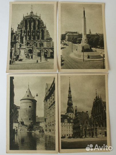 Почтовые карточки с видами Риги, чистые, 18 шт