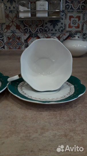 2 чайных пары фарфор