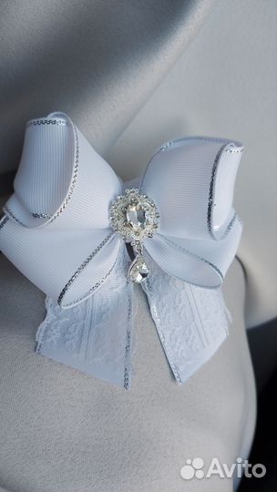 Банты белые большие, школа