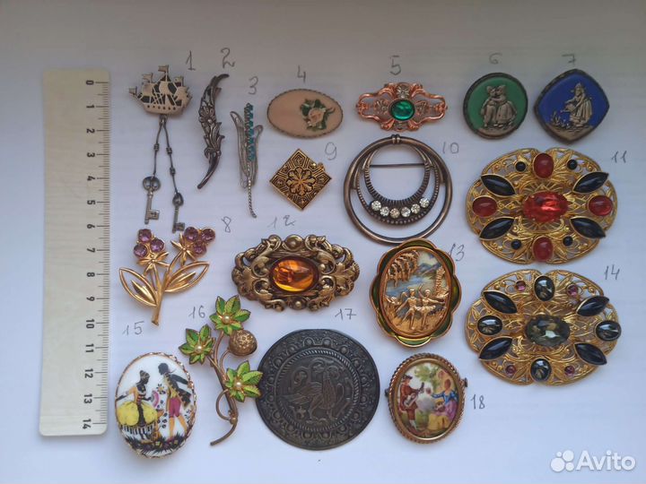 Винтажная Брошь коллекция винтаж СССР Европа