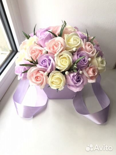 Букеты из 27роз на мыльной основе