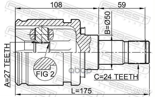 ШРУС внутренний левый 27X50X24 toyota RAV4 05