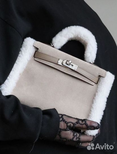 Сумка Hermes kelly 20 teddy caillou phw b (47)