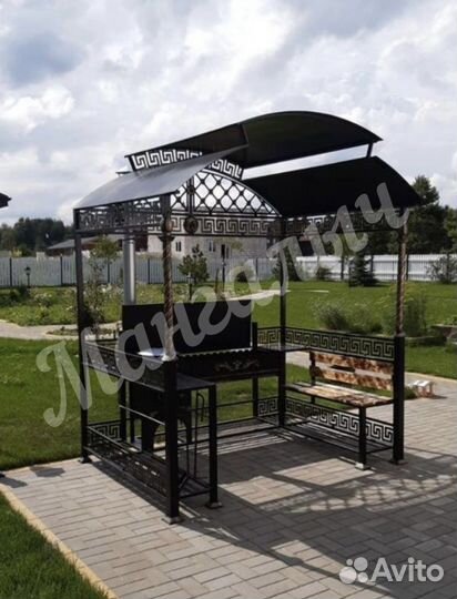 Мангал с крышей