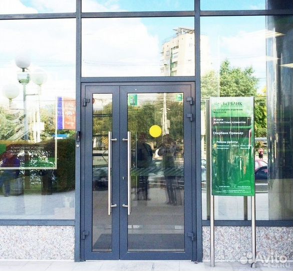 Дверь алюминиевая теплая