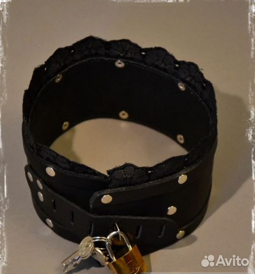 Ошейник с кружевом DE Luxe