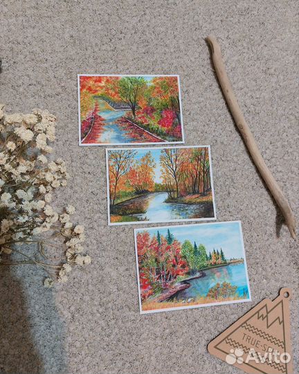 Авторские открытки А6 акварель пейзажи
