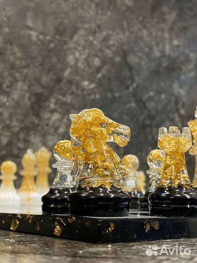 Шахматы+ шашки ручной работы из эпоксидной смолы